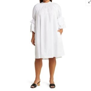 White Poplin dress NWT